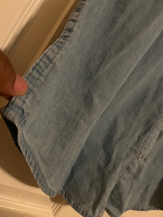 new directions Light Blue Denim Shirt Dress - Picture 6 of 7